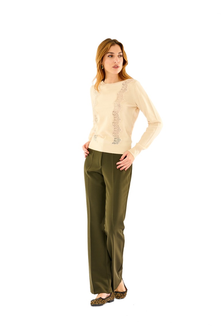 Pantalone piega al fondo