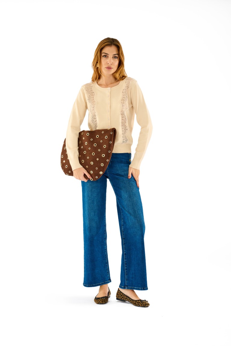 Jeans bottoni laterali