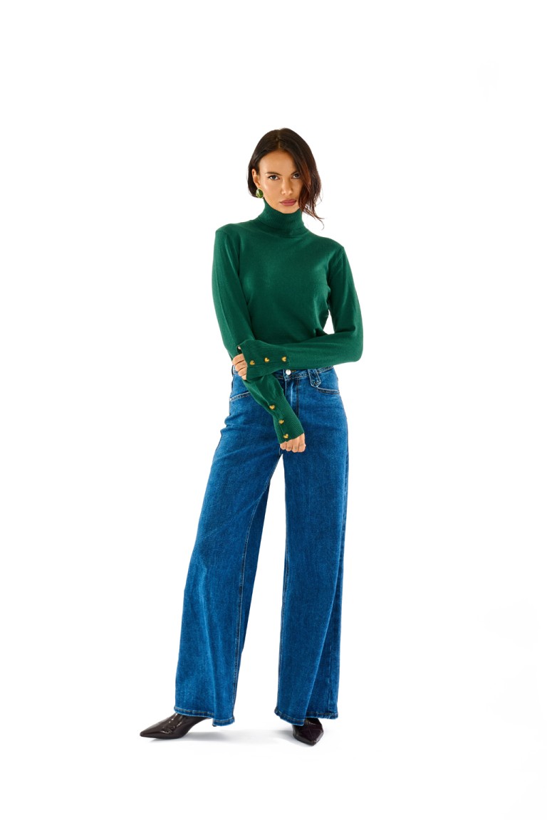 Jeans gamba larga