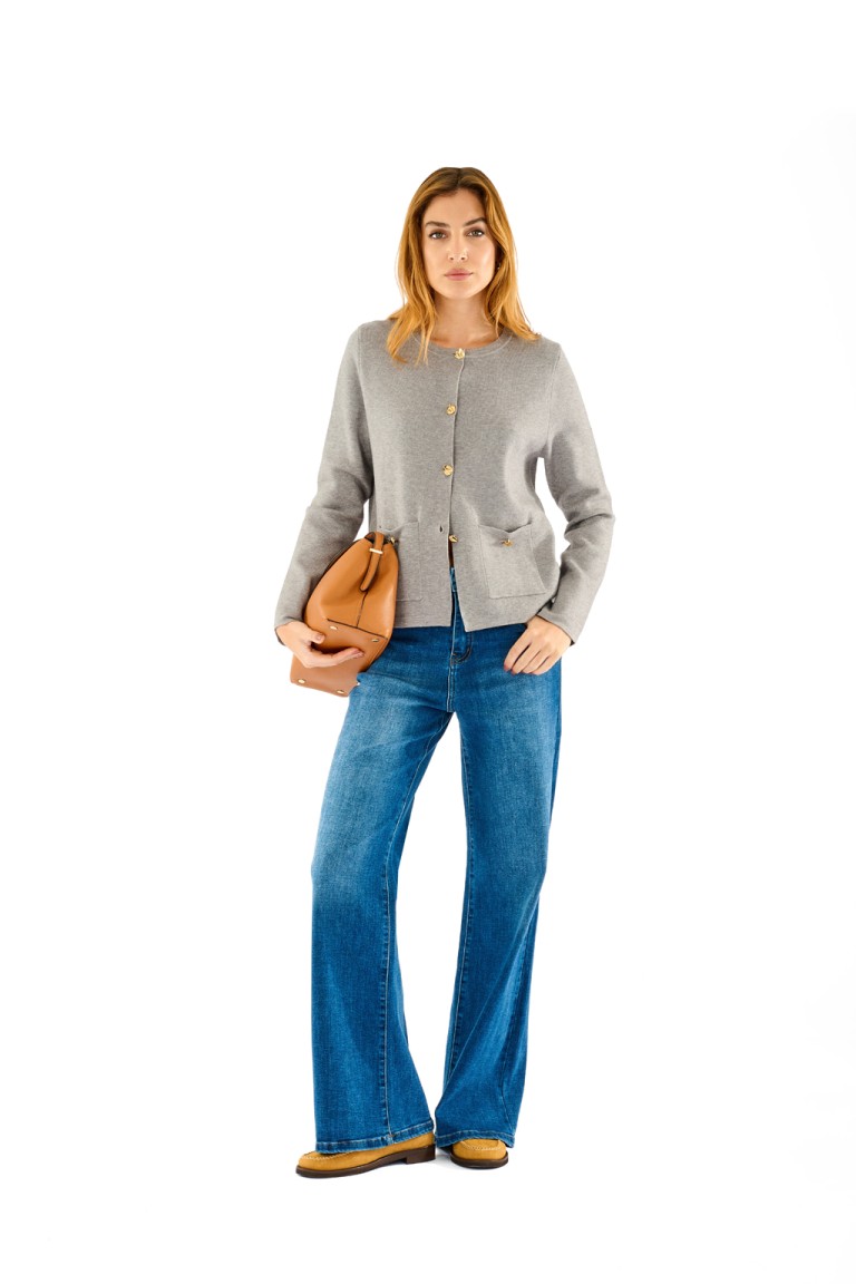 Cardigan bottoni dorati
