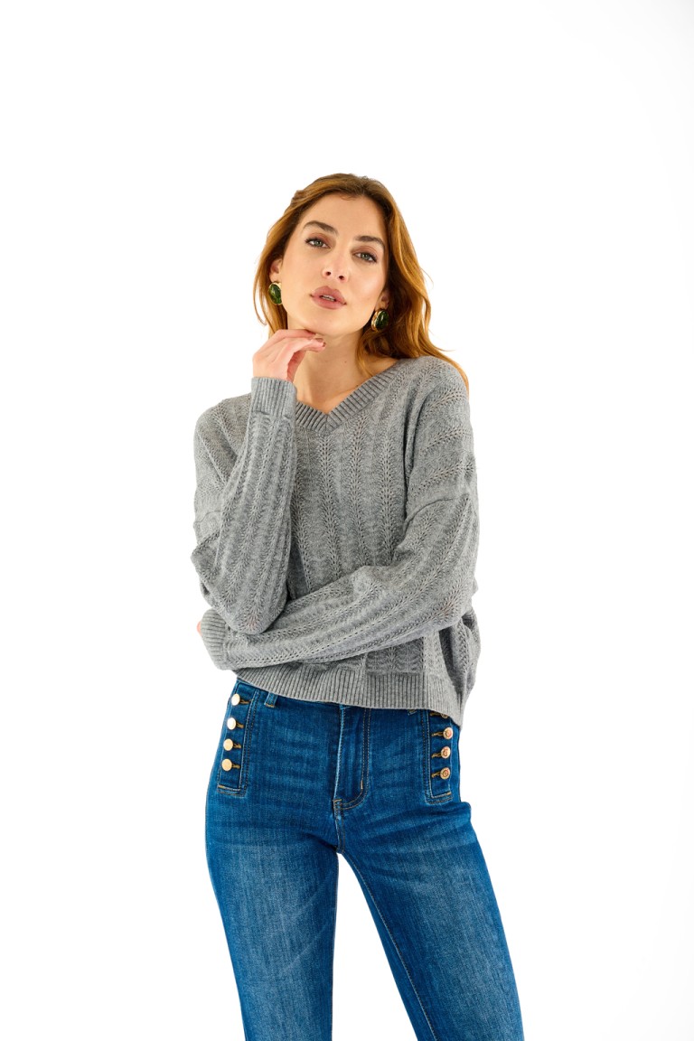 Maglione scollo V