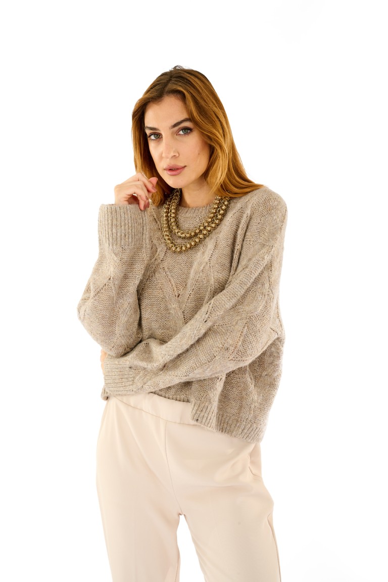 Maglione intrecciato