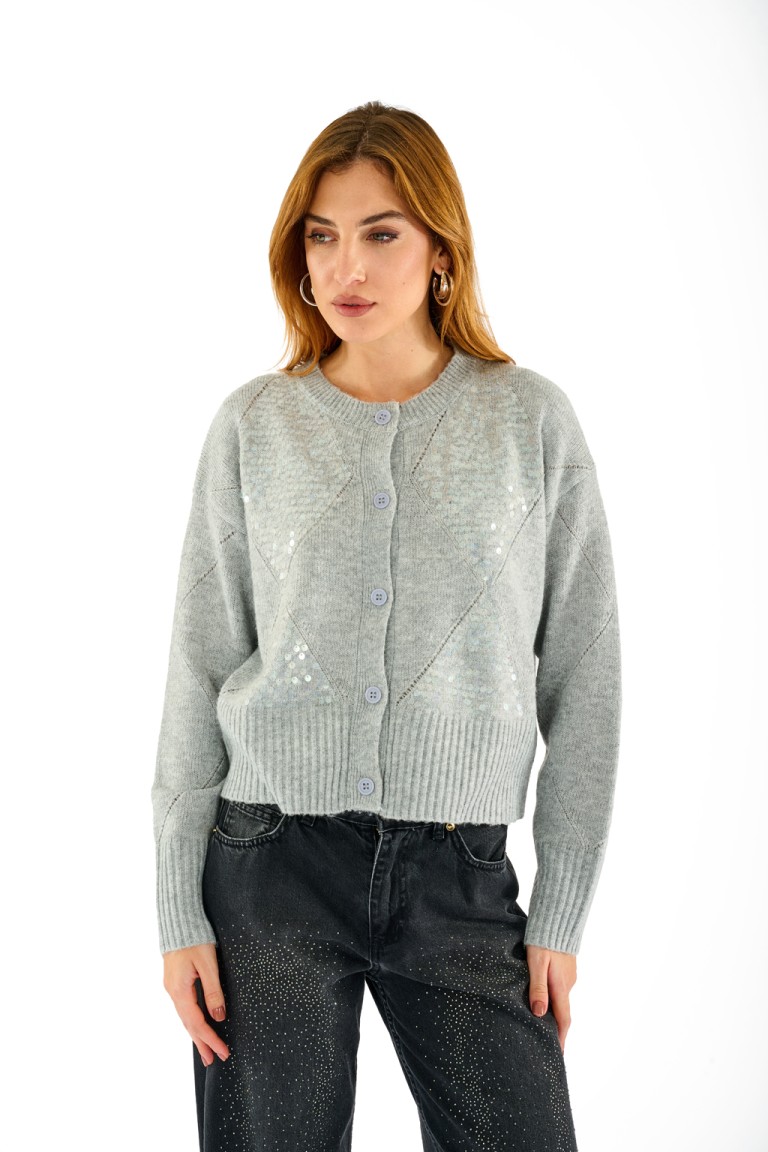 Cardigan con paillettes