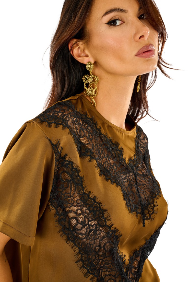 Blusa inserti pizzo
