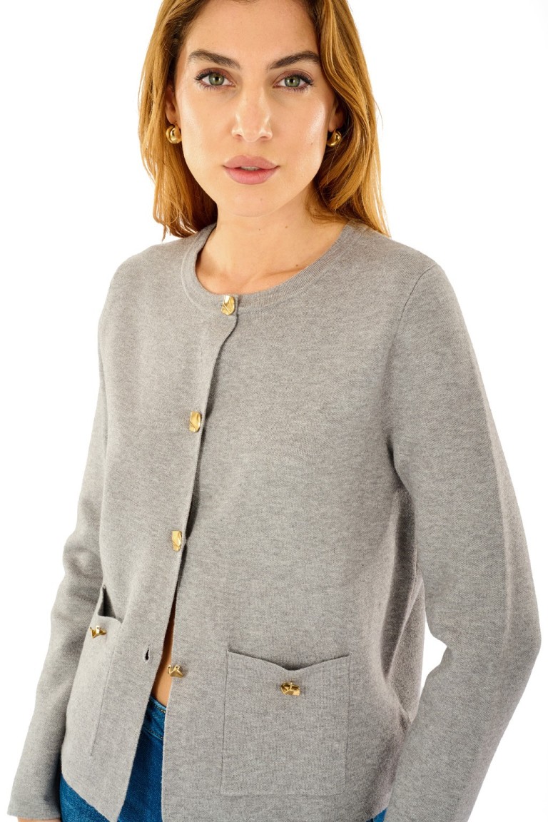 Cardigan bottoni dorati