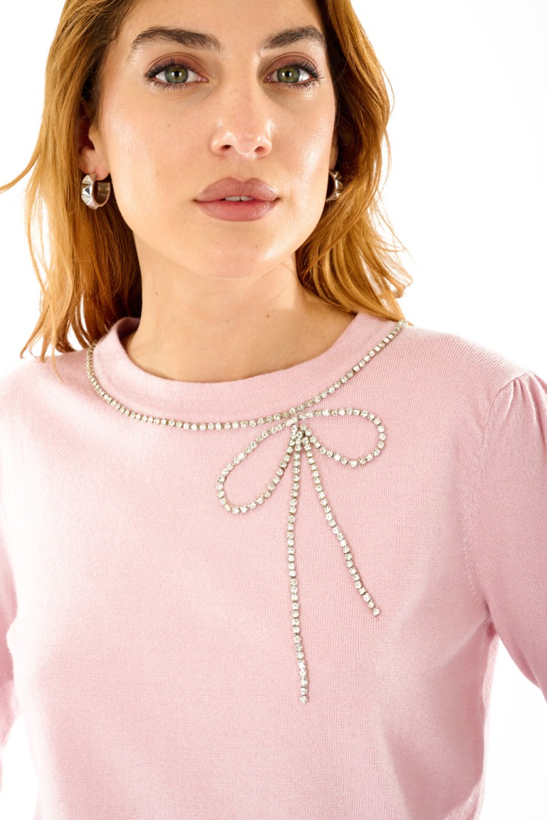 Maglia dettaglio fiocco