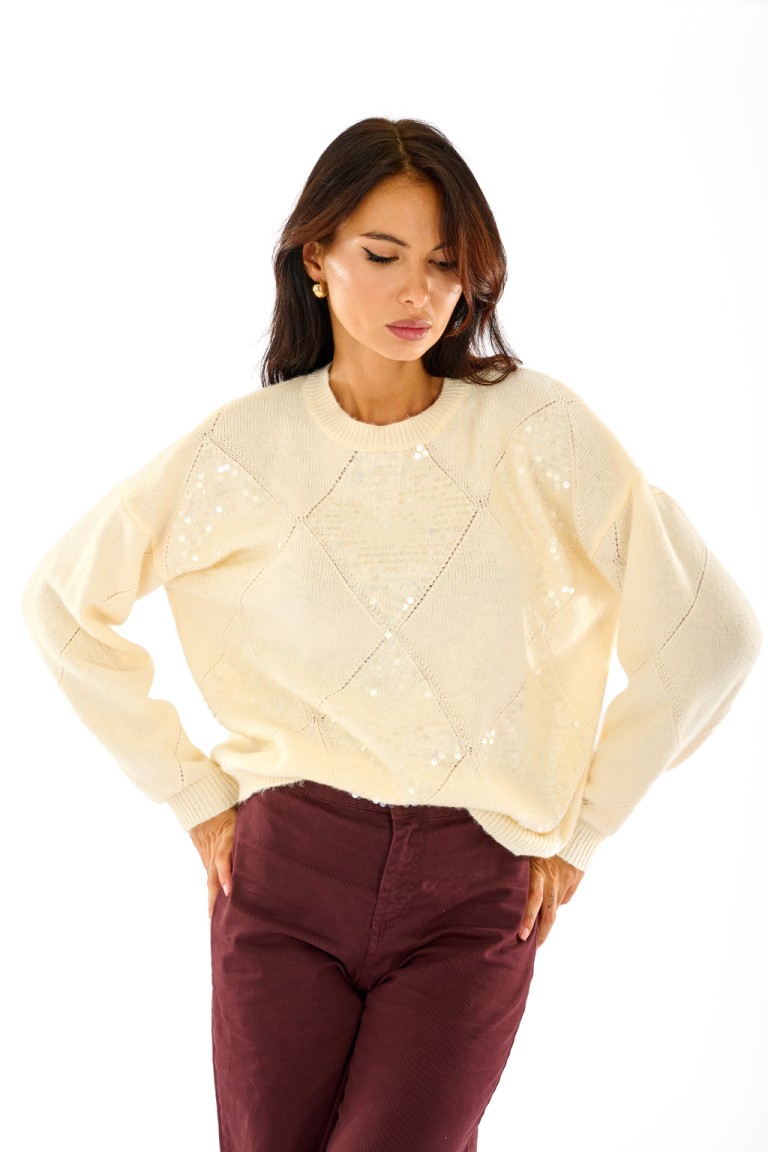 Maglione con paillettes