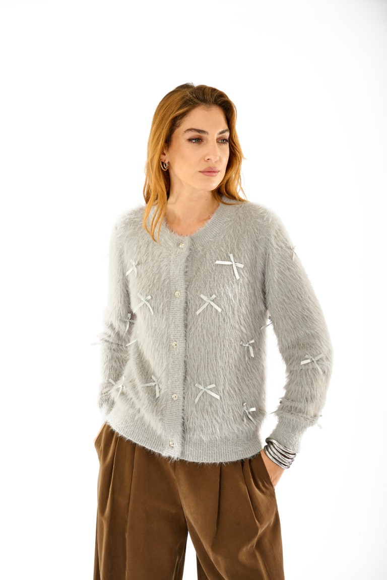 Cardigan con fiocchi