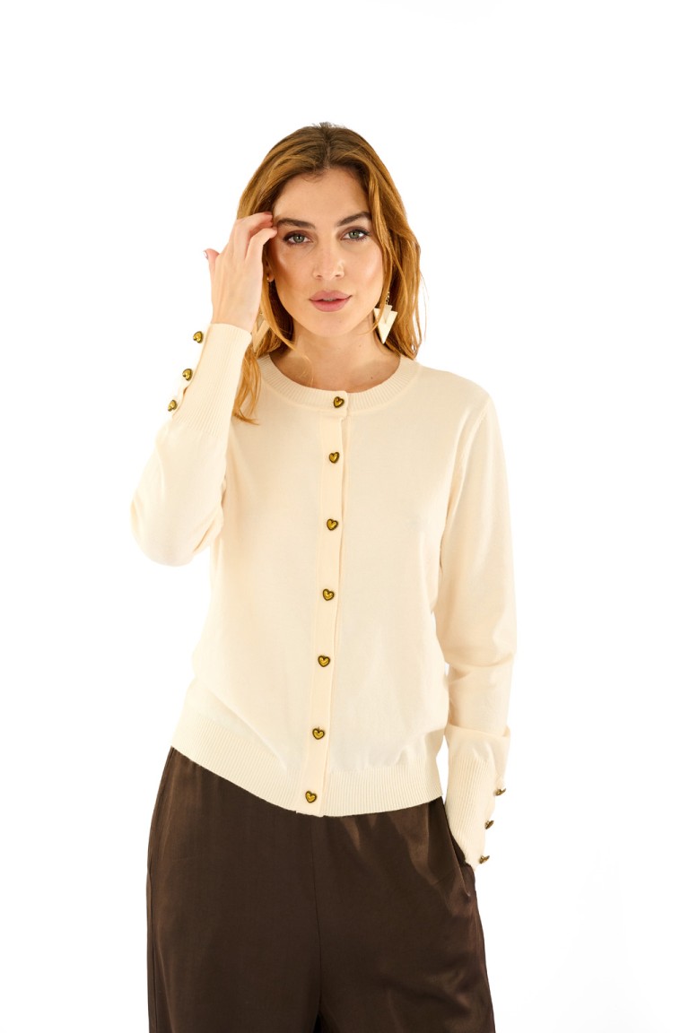 Cardigan bordi a costine