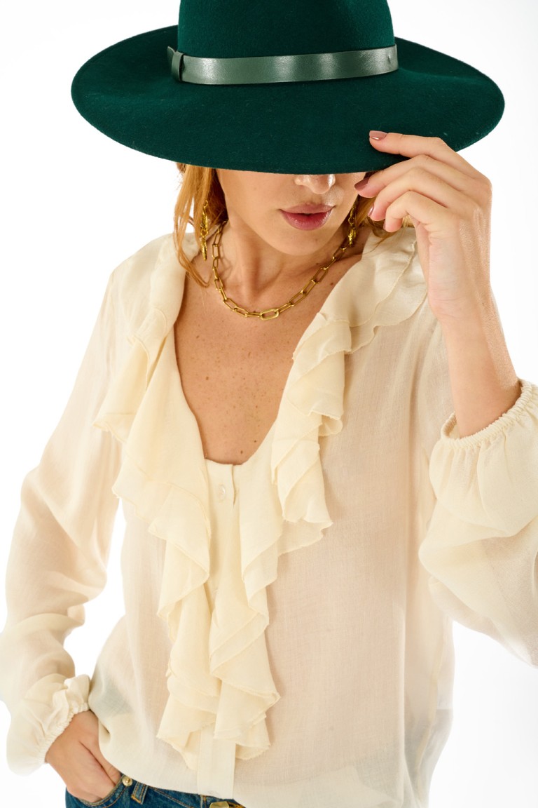 Camicia con balze