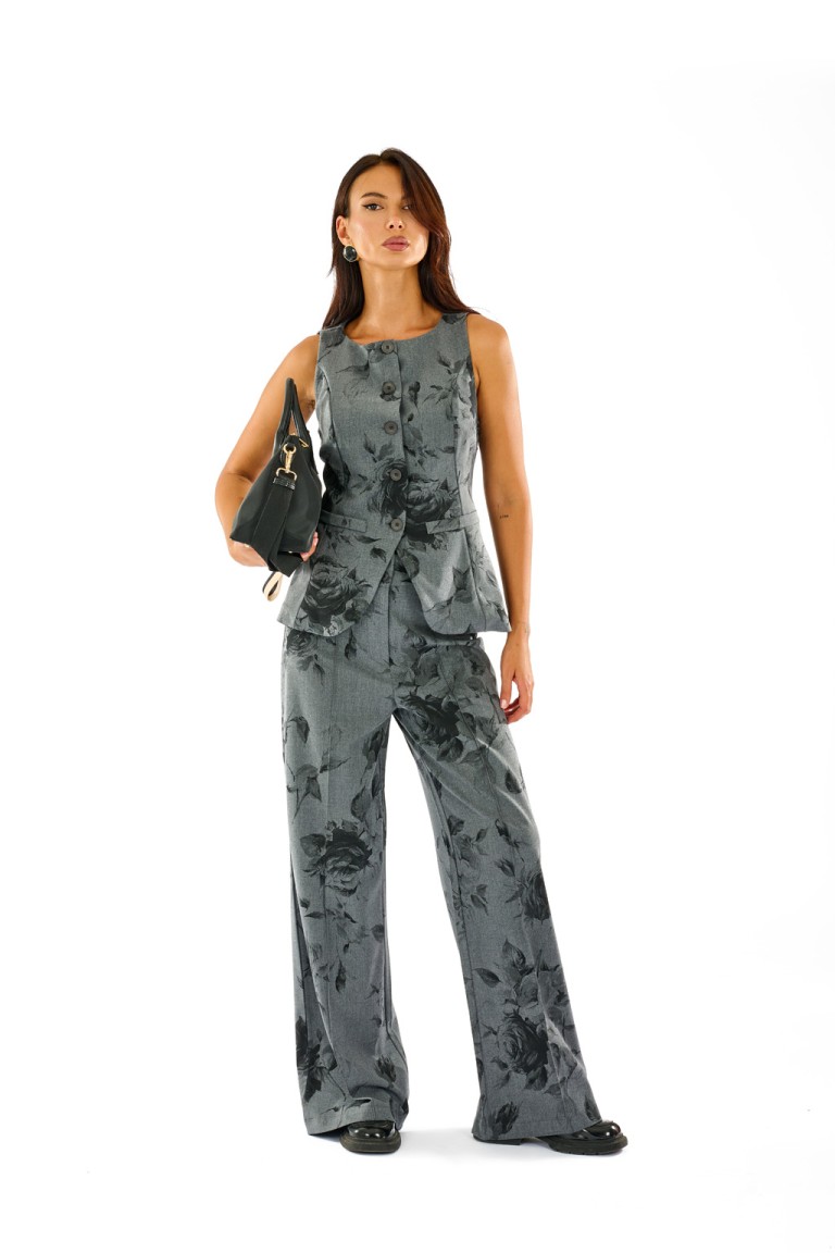 Pantalone stampa floreale