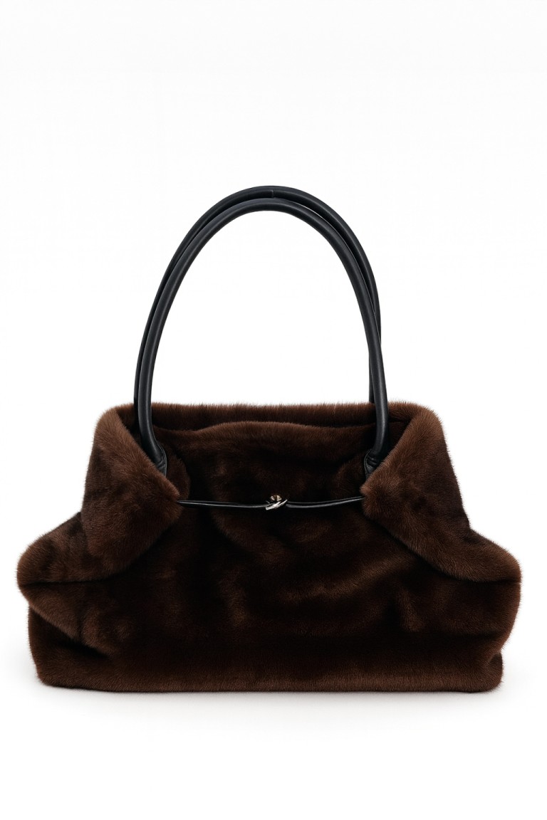Borsa in eco-pelliccia con...