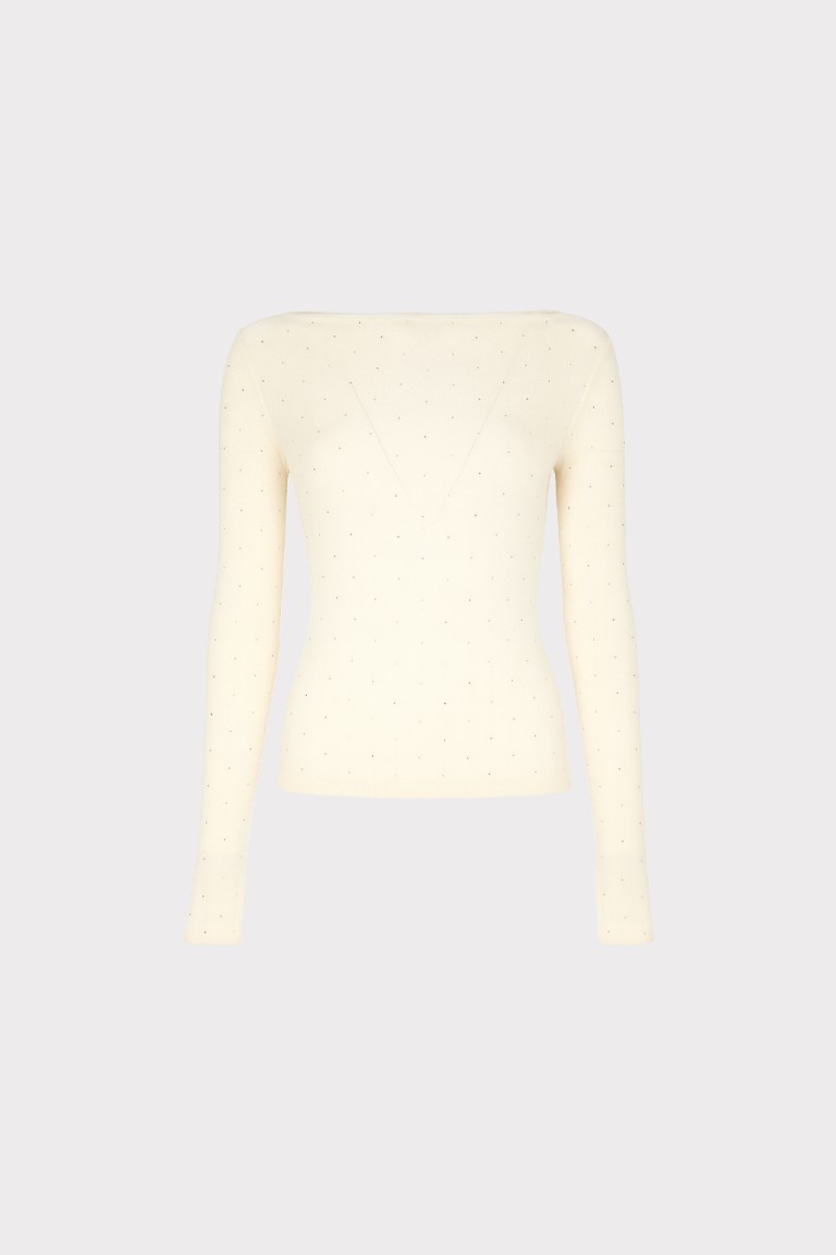 Maglia con microstrass