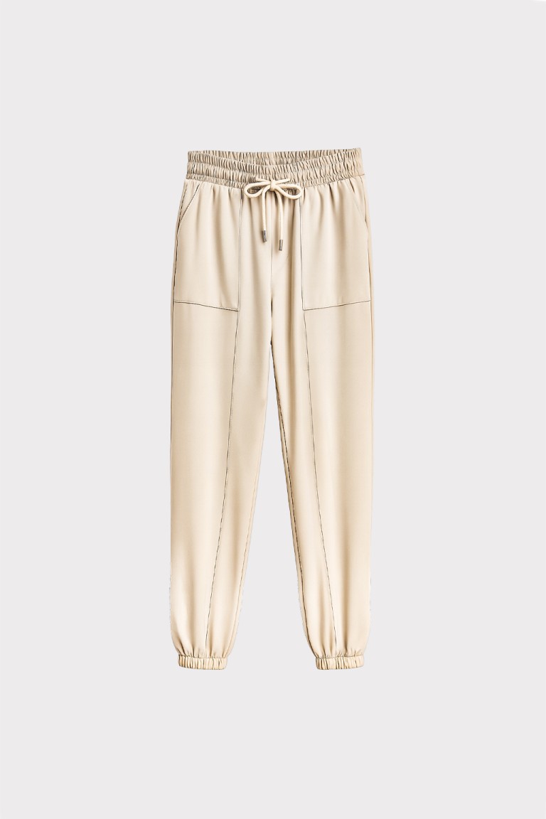 Pantaloni jogger ecopelle