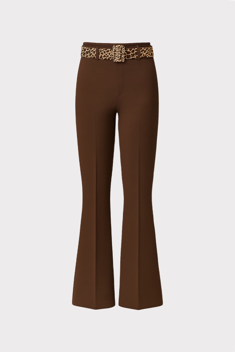 Pantalone flare con cintura...