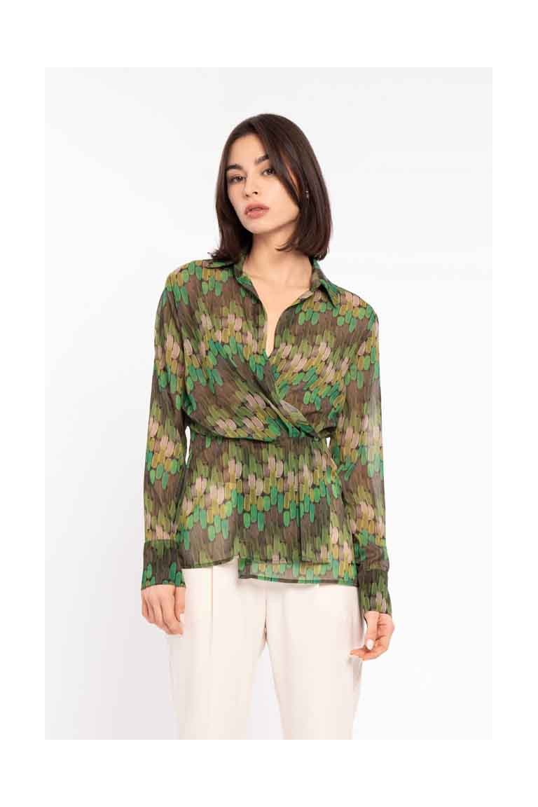 Blusa stampa brushed