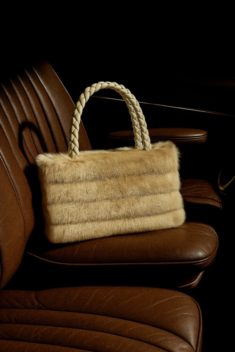 Borsa a mano ecopelliccia