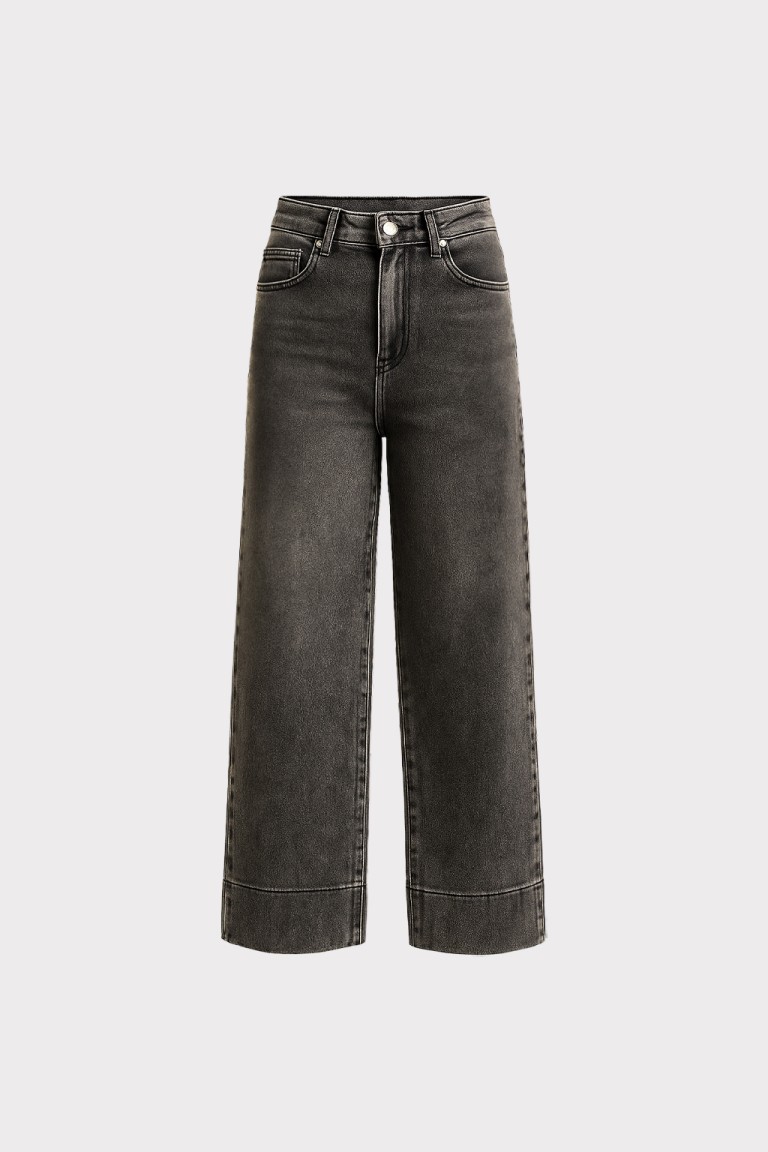 Jeans straight fit vita alta