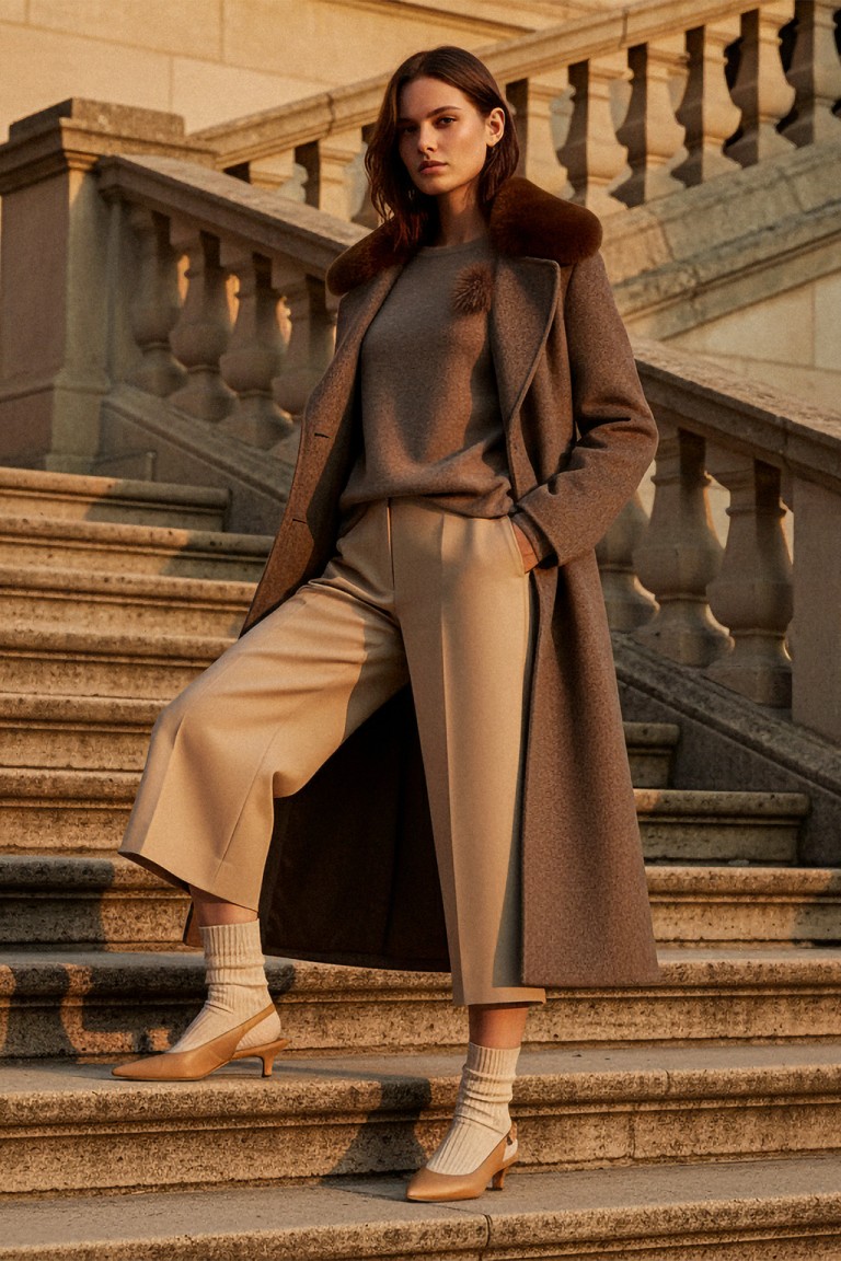 Cappotto collo pelliccia