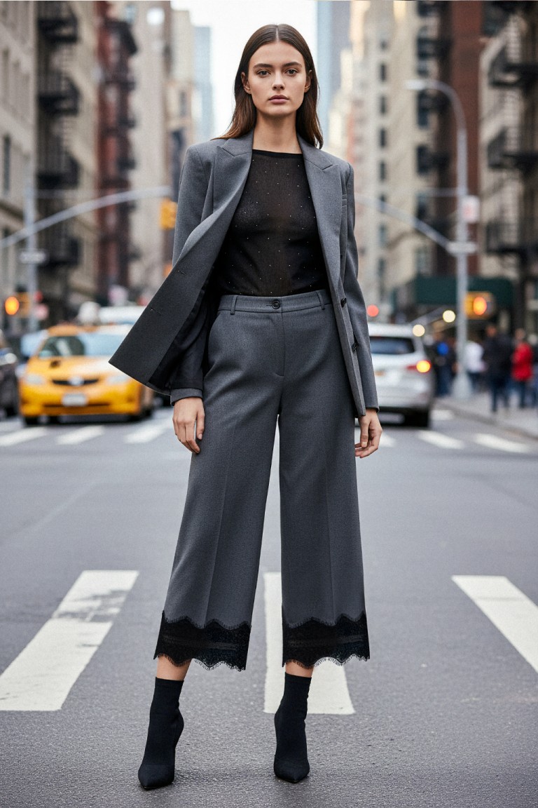 Giacca con dettagli pizzo