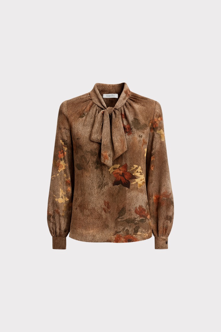 Blusa chiffon stampa floreale