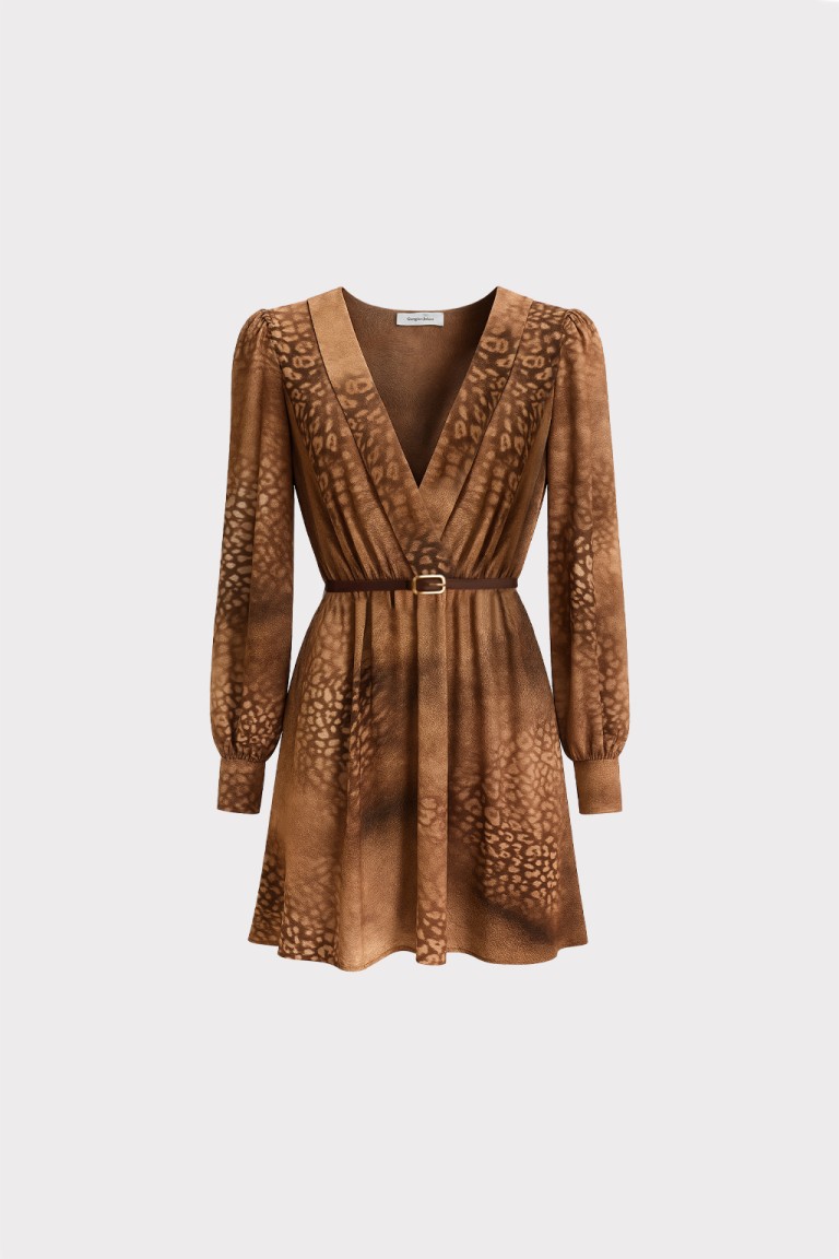 Abito corto stampa animalier