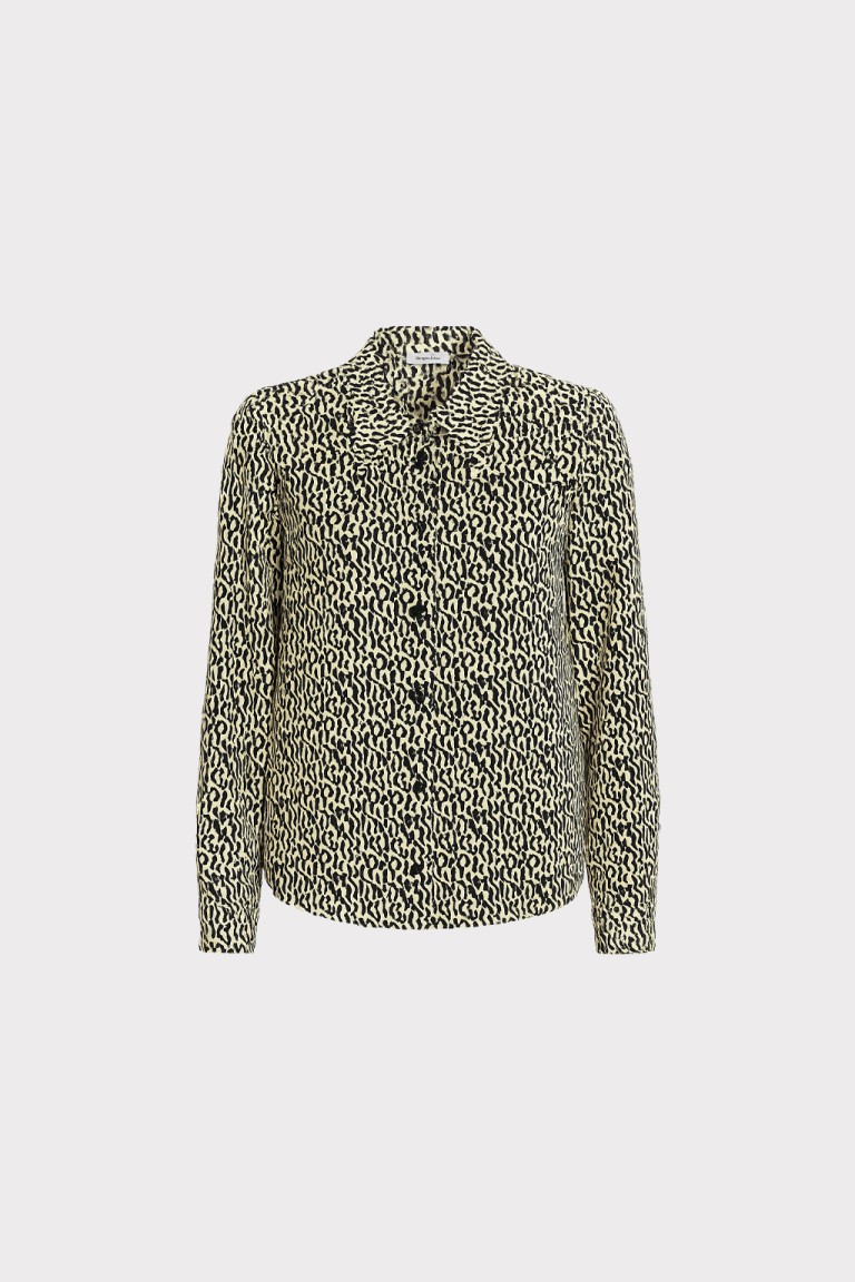 Camicia raso stampa animalier