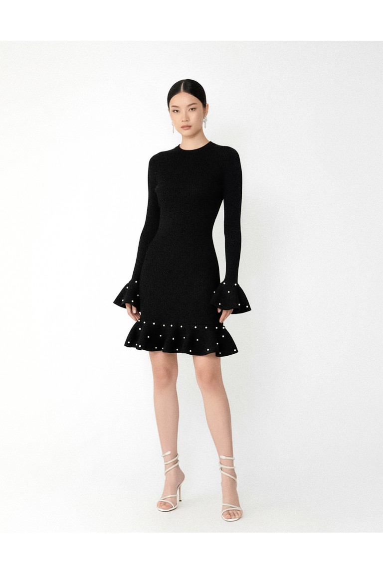 Abito in maglia con balze