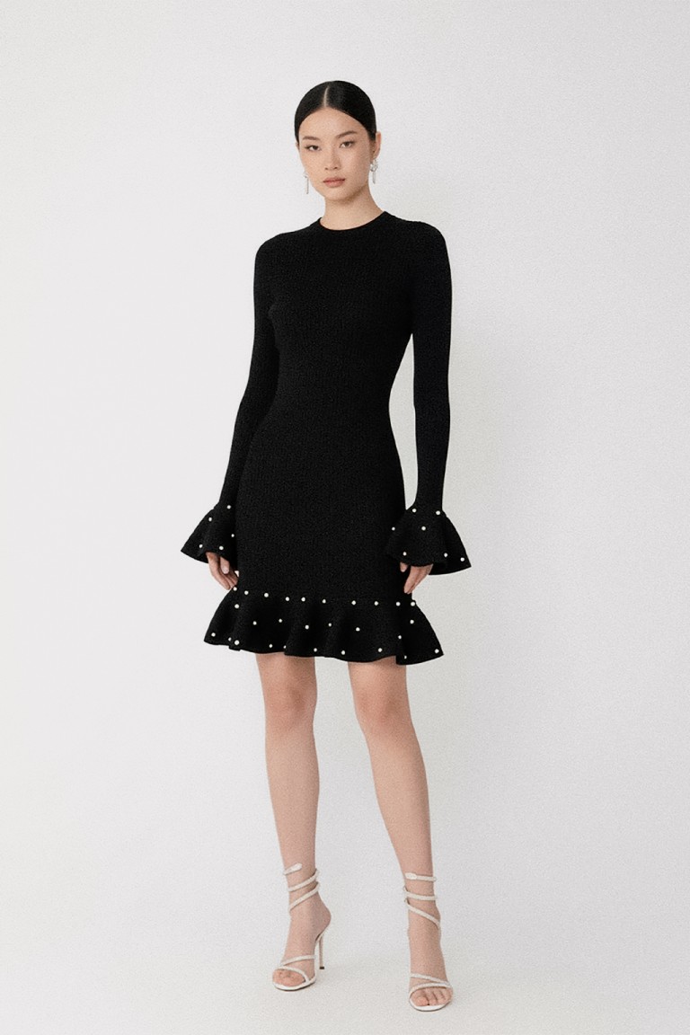 Abito in maglia con balze