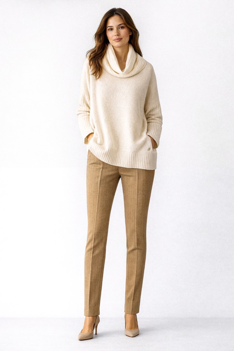 Pantalone sigaretta spigato