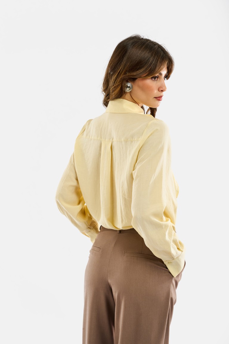 Camicia volant microstrass
