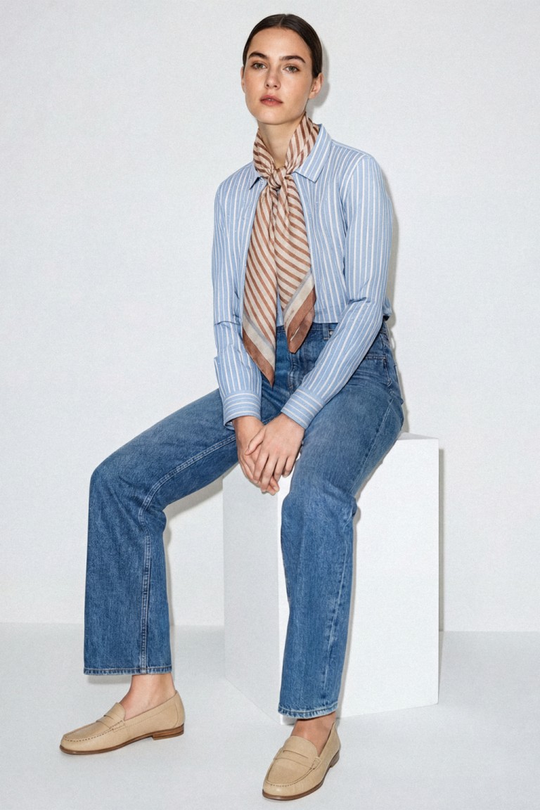 Camicia righe con strass