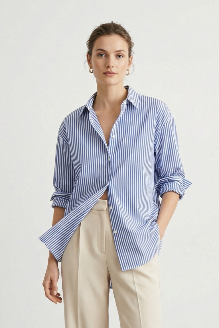 Camicia a righe over