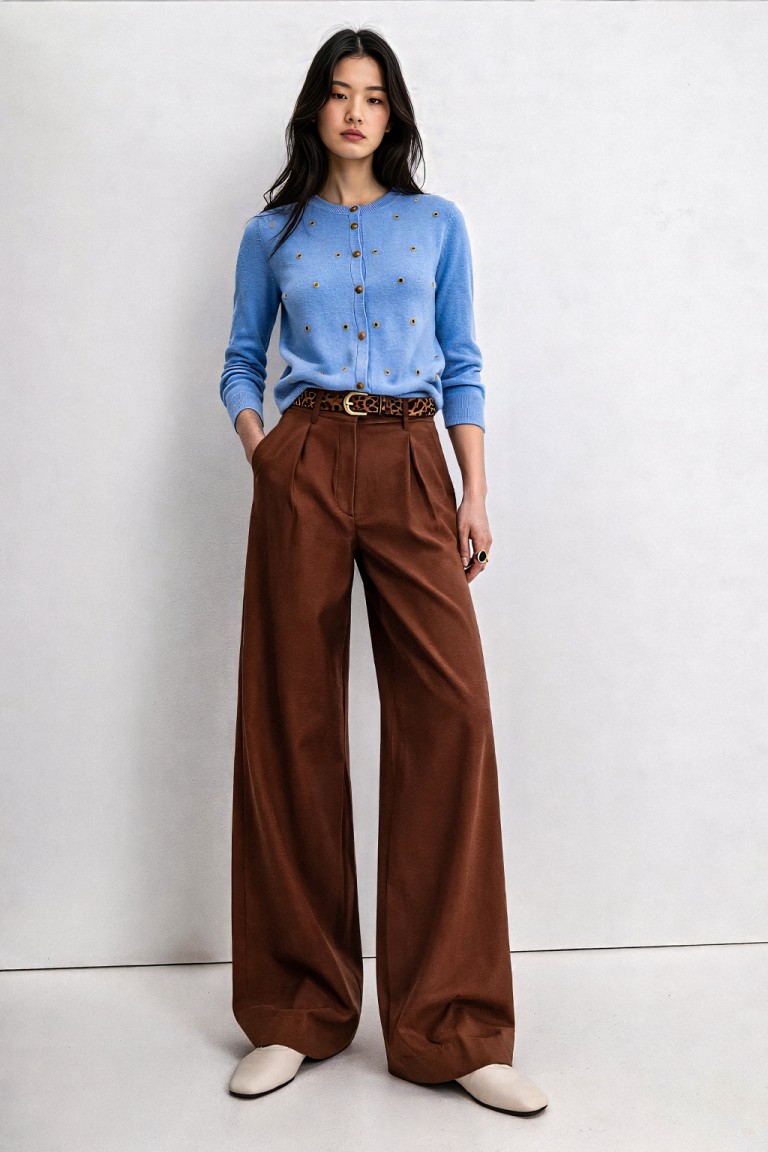 Cardigan con occhielli