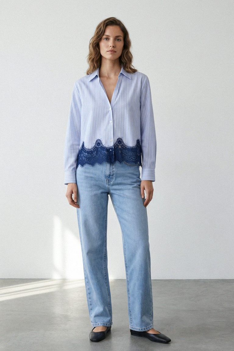 Camicia pizzo al fondo