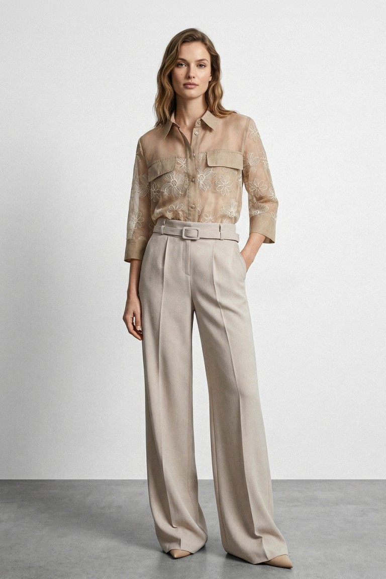 Pantalone gamba dritta con...