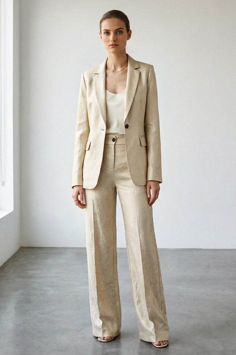 Pantalone tessuto mosso...