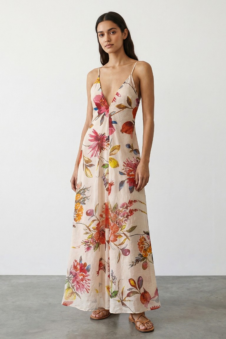 Abito lyocell stampa floreale