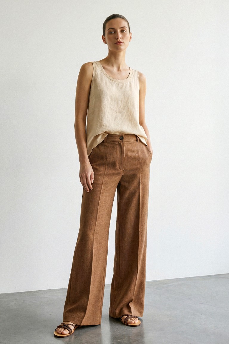 Pantalone lyocell effetto...