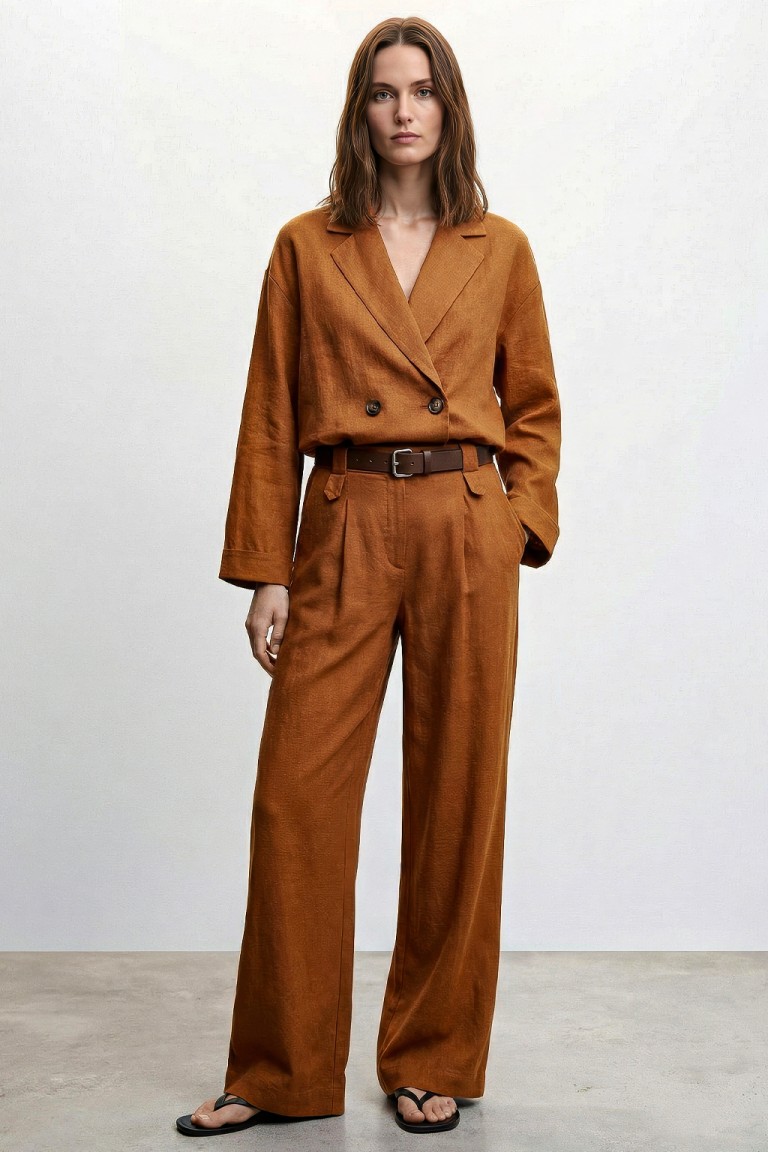 Pantalone ampio in lino