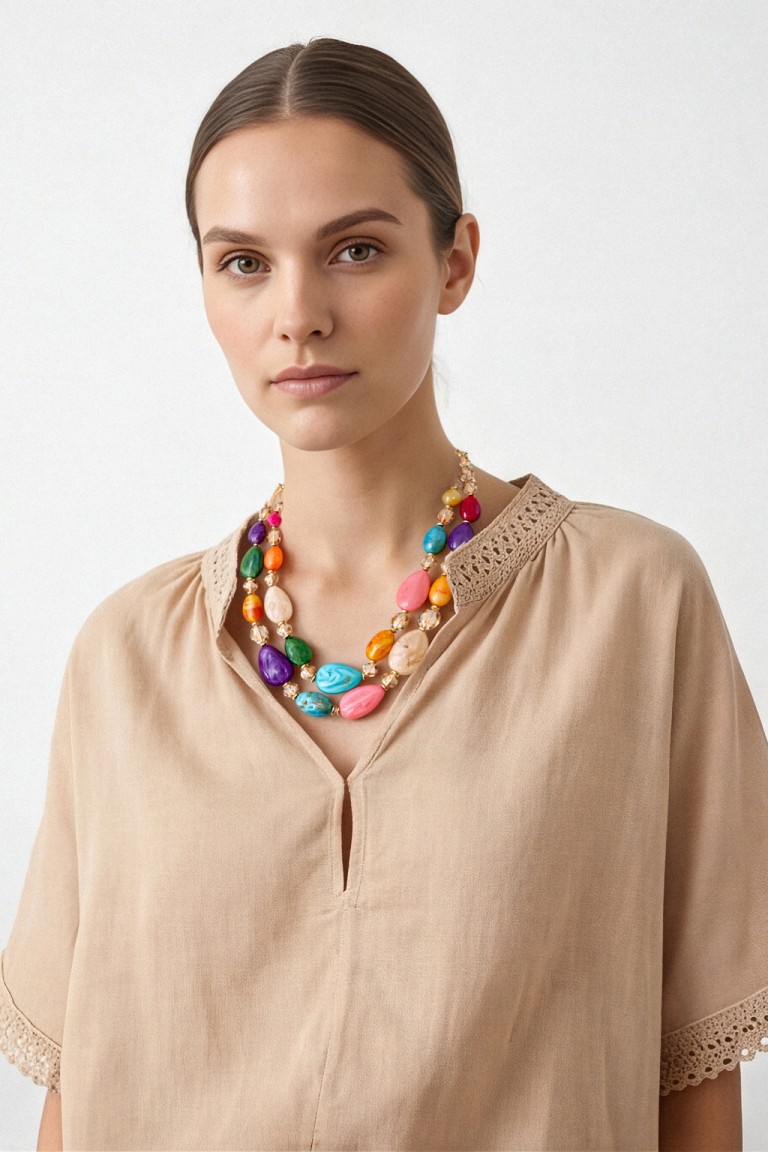 Blusa con passamaneria