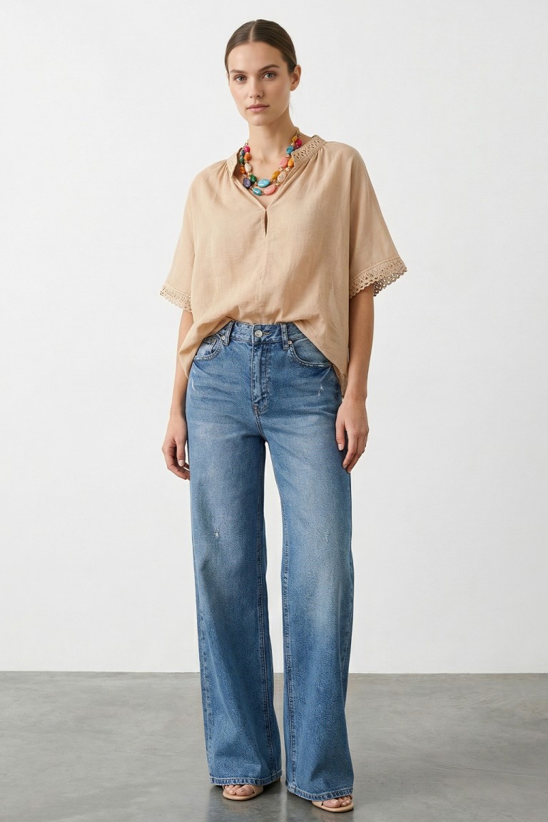 Jeans effetto slavato