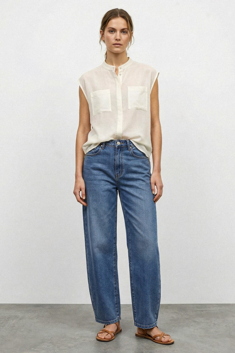 Jeans balloon lavaggio medio