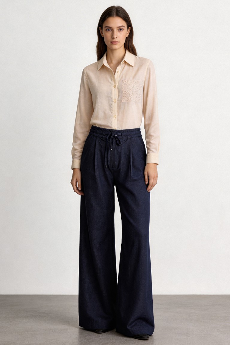 Pantalone ampio con coulisse