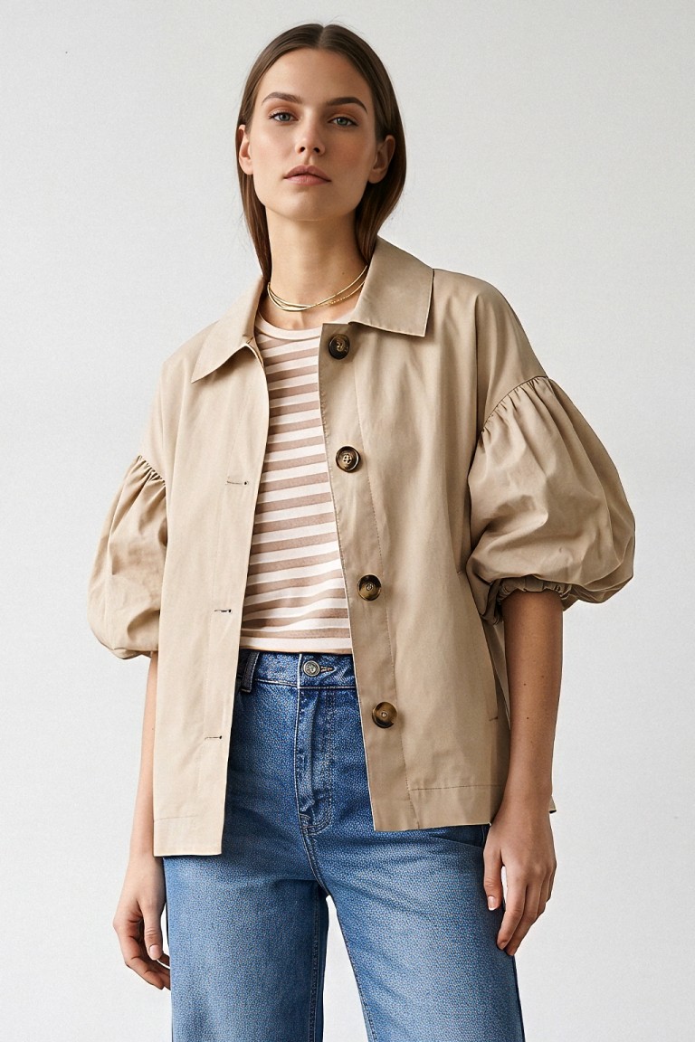 Trench maniche balloon