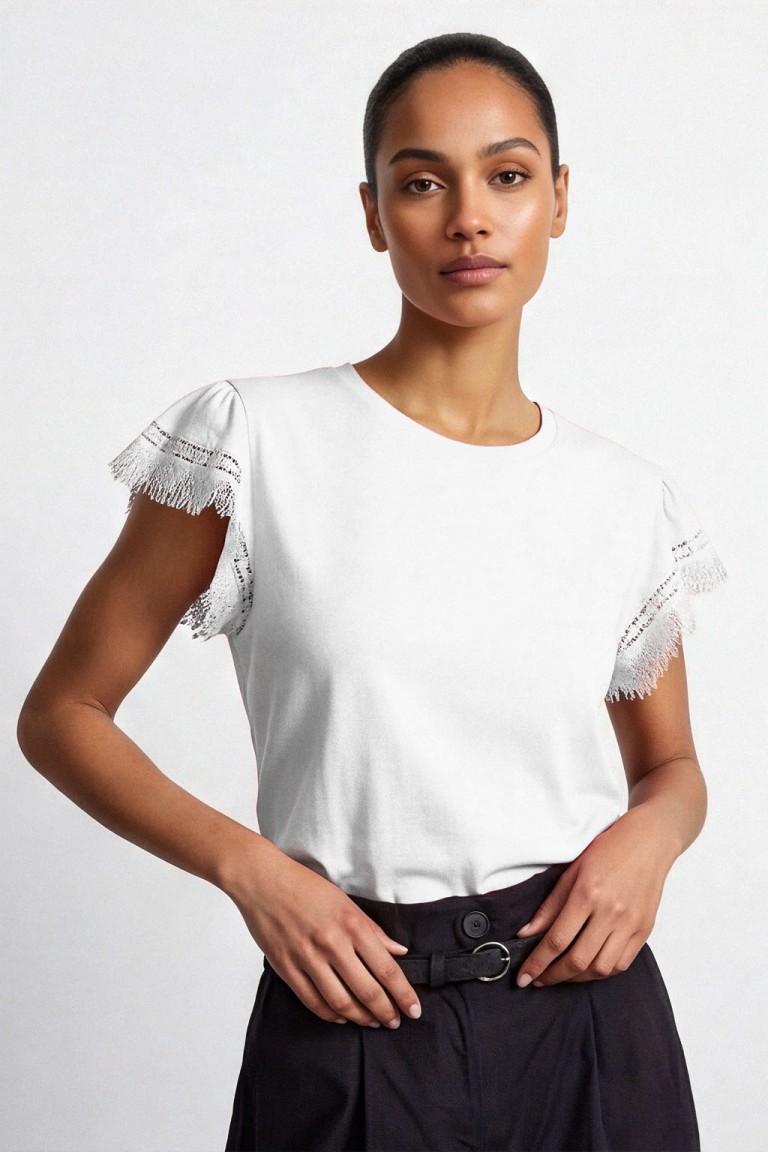 T shirt con passamaneria