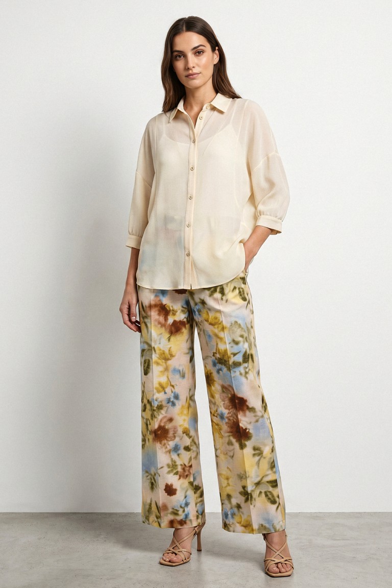 Pantalone stampa floreale