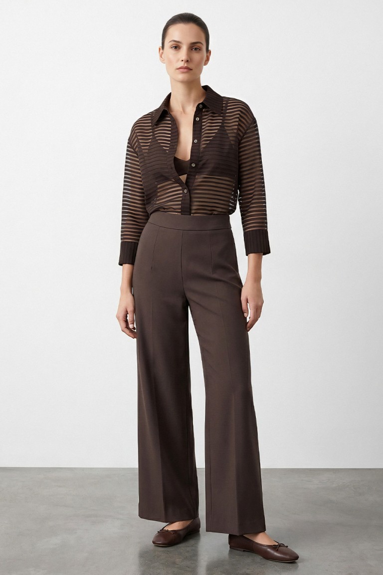 Pantalone gamba ampia