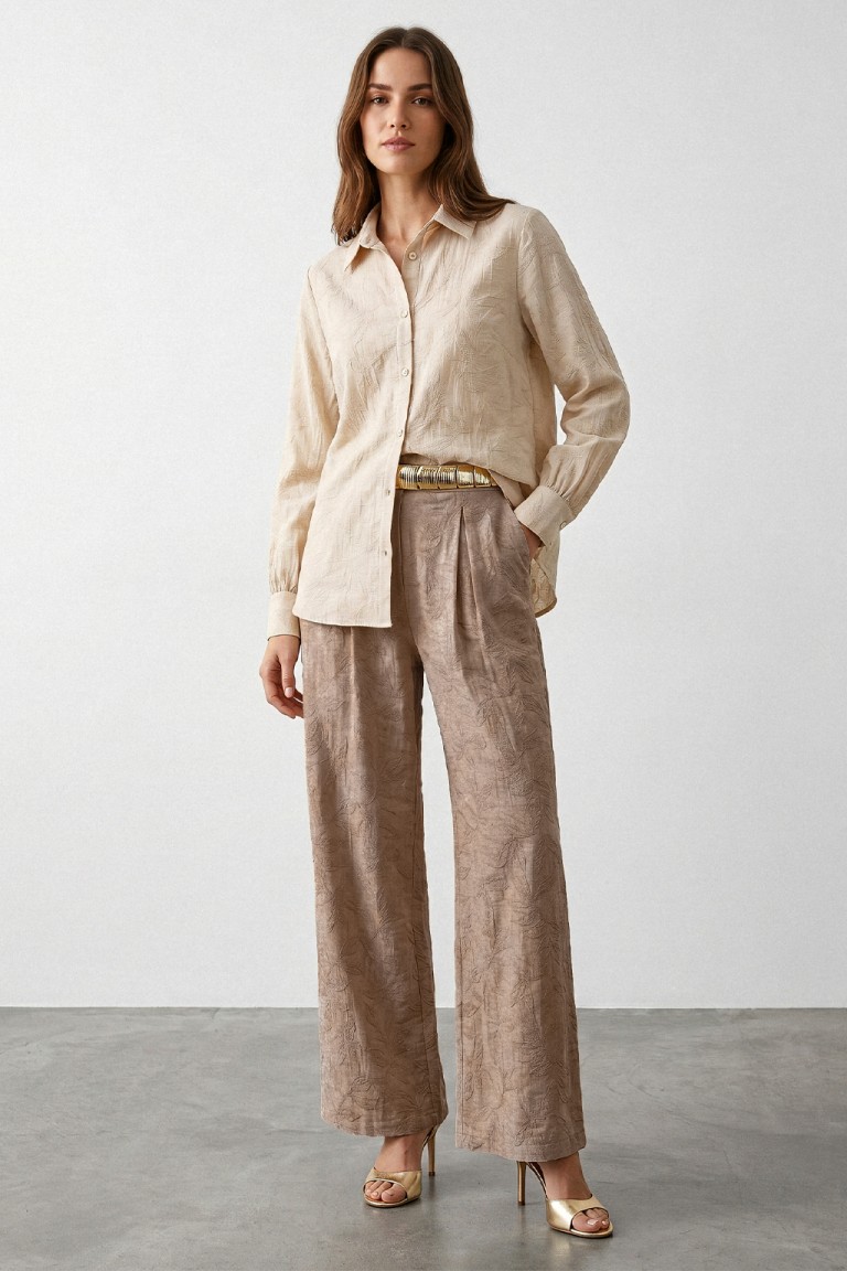 Pantalone tessuto jacquard