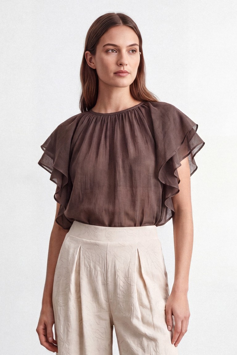 Blusa con rouches
